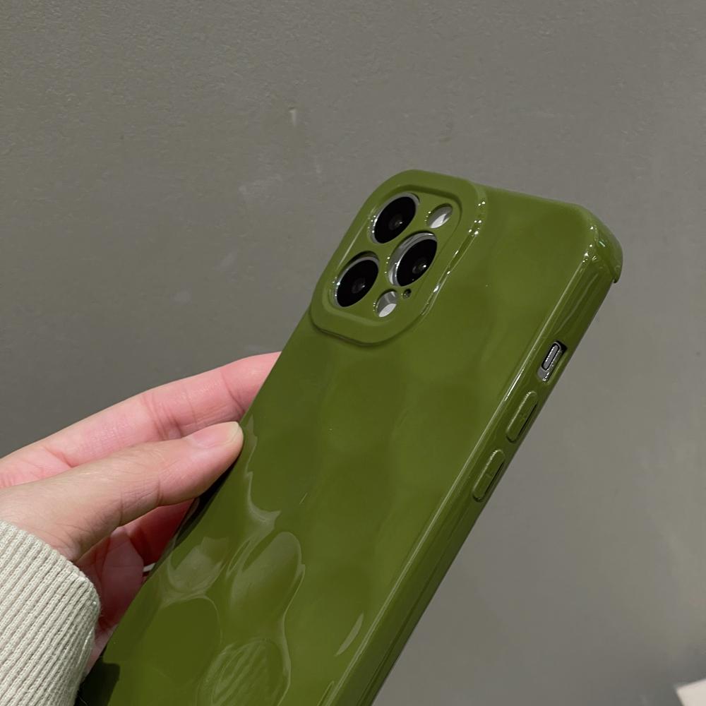 Модный оливково-зеленый круглый полый чехол для Iphone 14 13 12 11 Pro Max Mini Xr X Xs 14 Plus мягкий противоударный чехол