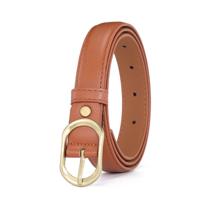 Женский овальный джинсовый ремень с японской пряжкой, декоративный тонкий ремень, 5 цветов