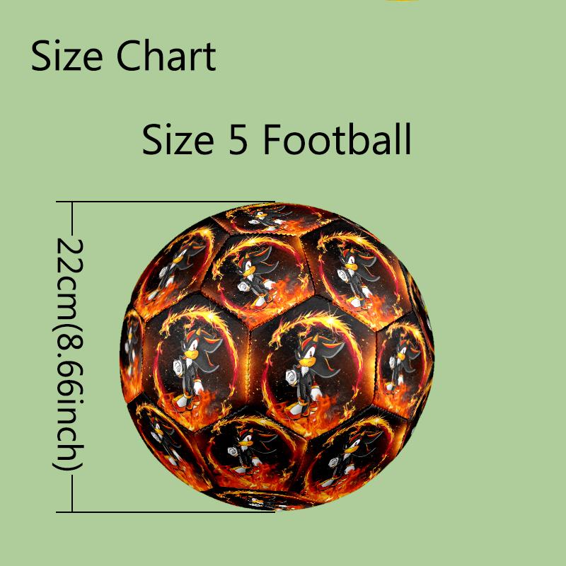 Size 5 Soccer Ball - Outdoor Sport Football with Sonic Pattern, Ideal Gift for Birthdays, Christmas, Father's Day, Graduation