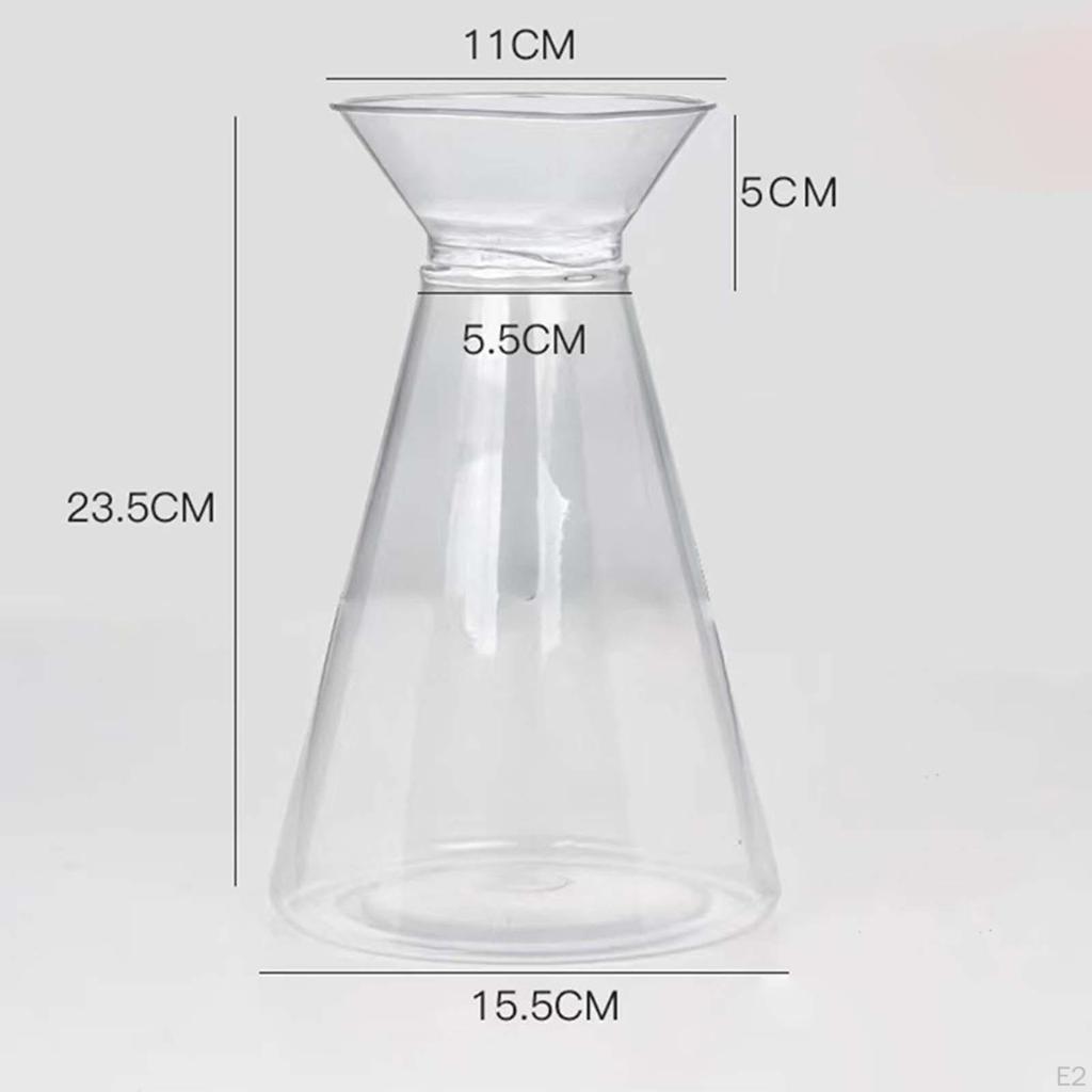 Декоративная стеклянная ваза, подставка для сухих цветов, горшок для растений для гостиной, магазина, офиса, вечеринки