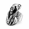 Ghost Head Vintage Titanium Steel Ring Stainless Steel Skull Men'S Ring Hand Ornament