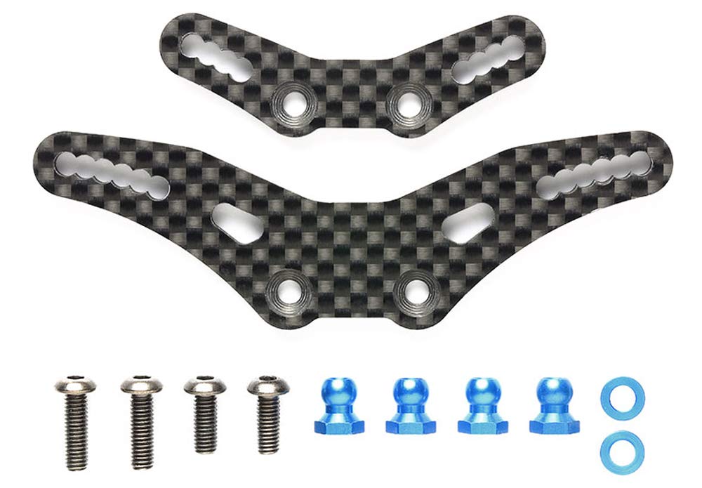 Tamiya Options 1909 Carbon Damper Stay Set for Concept TRF Damper Number Hop-Up No. M-08 (Part 54909)
