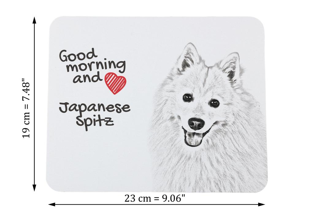 Japanese Spitz, Nihon Supittsu – Mouse pad with print, personalized dog-themed mouse pad | Art-Dog