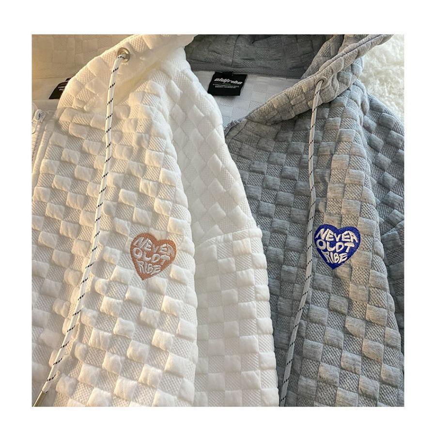 Японская милая осень-зима JK Style толстовки женские новые свободные ретро студенческие вафельные куртки женские на молнии свитшот топ