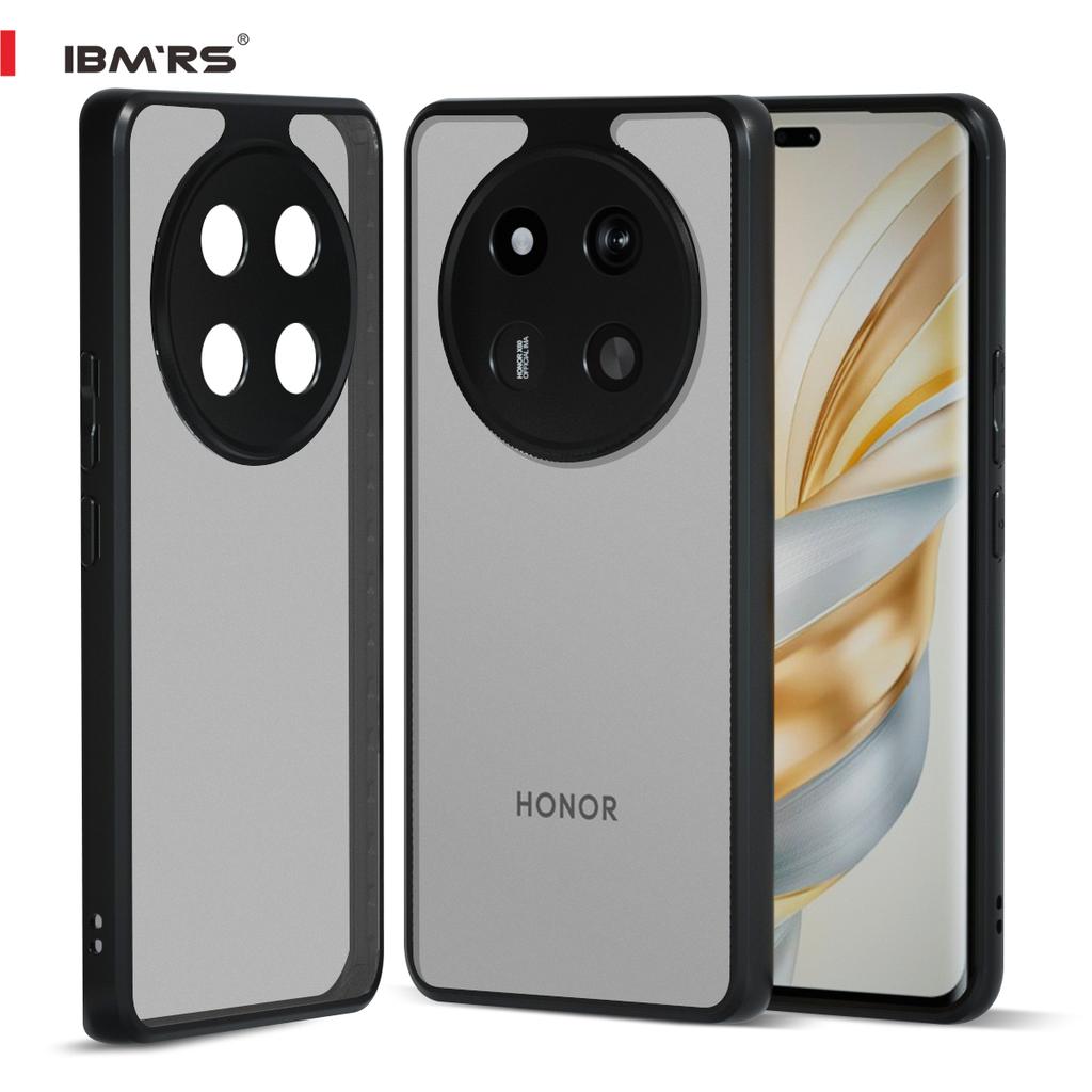 (В комплекте ремешок на запястье)IBMRS для чехла Honor X60 Pro, Не желтеющий противоударный чехол для телефона, Прозрачная задняя крышка с защитой от царапин камуфляж (чистый)
