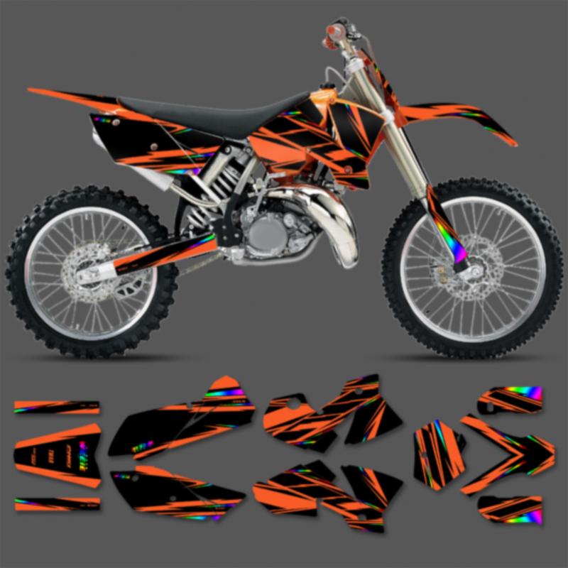 PowerZone Custom Team For KTM 2003 2004 SXF 2004 EXC Motorcycle Graphics Decals For 3M Stickers Kit Stickers 012