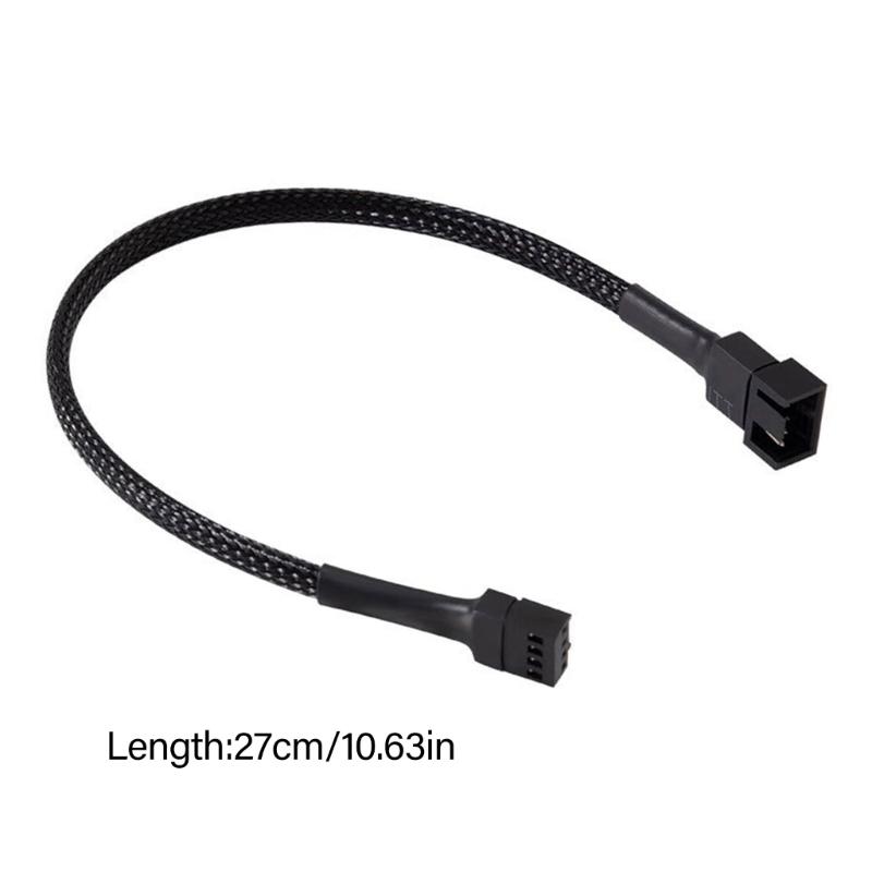 4Pin PWM Fan Extension Cable For PC Cooling Supports Speed Controls Sync And Independent Power Input High Efficiency