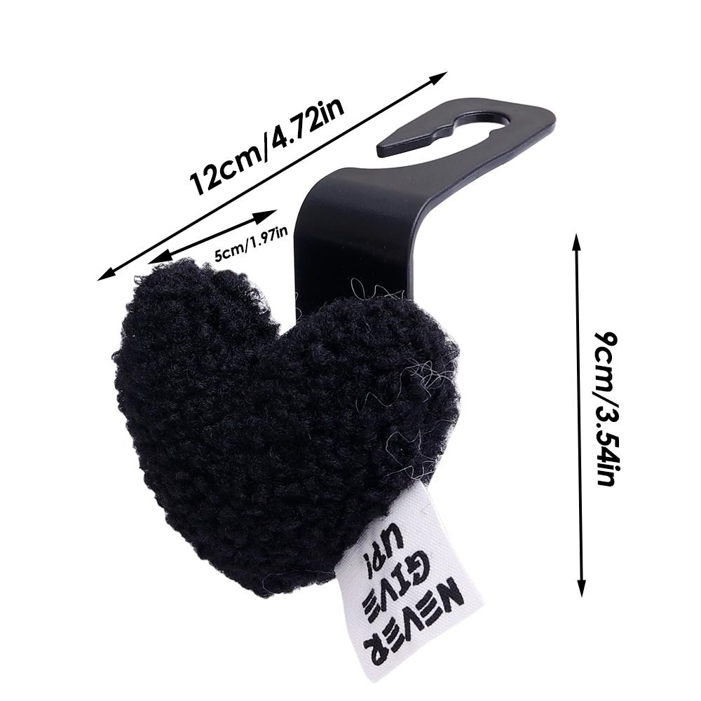 2/1 шт. крючки для спинки автомобильного сиденья, плюшевые крючки в форме сердца, многофункциональные крючки для подголовника автомобильного сиденья, крючки для хранения сумок