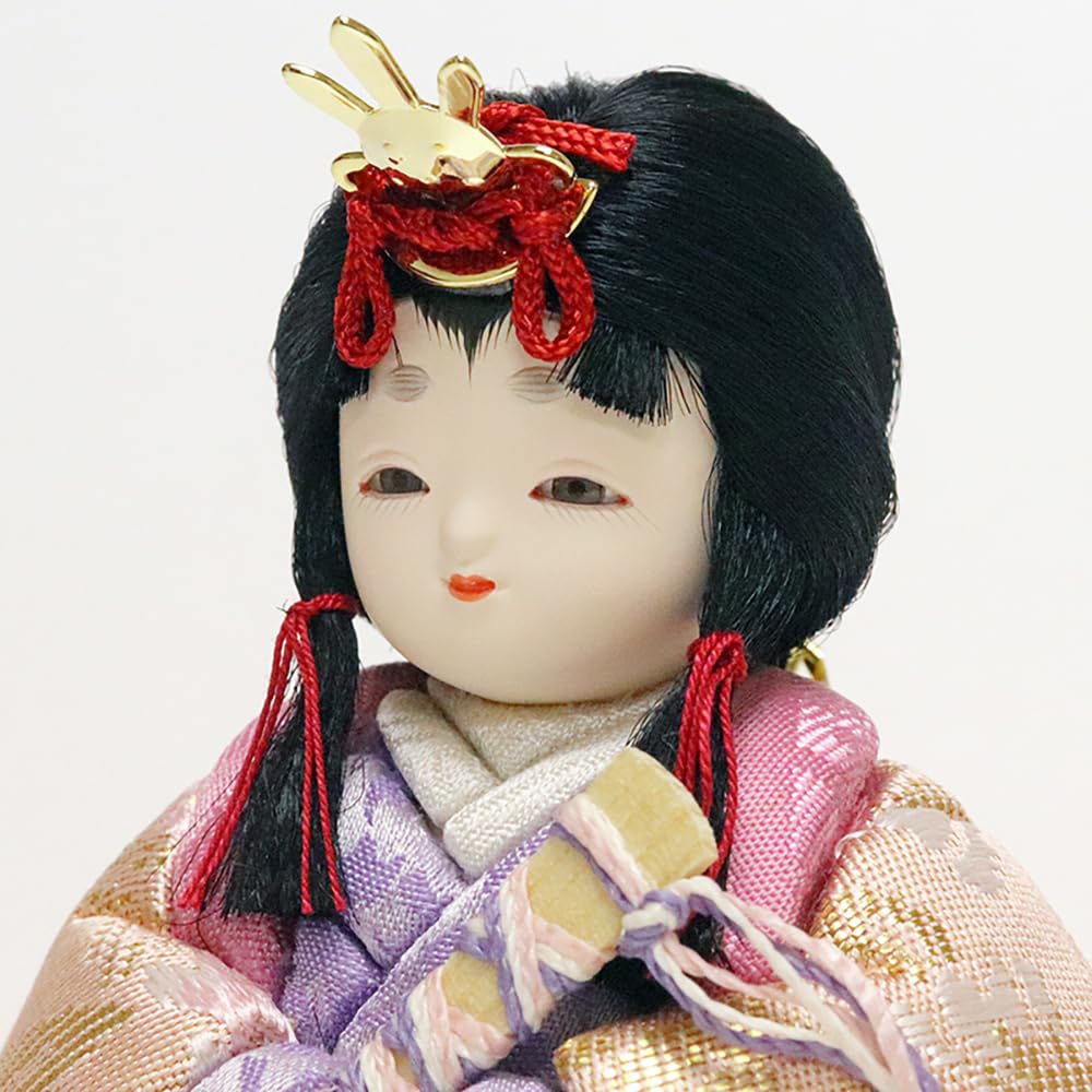 Hina Wooden Kotohoki Doll with Round Doll, Doll, Mikoto, Only, Tray, White, KTH-3203E1