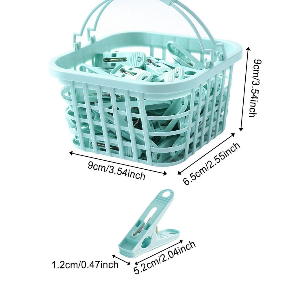 30 шт. Прищепки для белья Ветрозащитные Бытовые Прищепки для стирки с корзиной Маленькие прищепки для носков, нижнего белья, полотенец