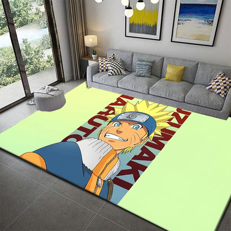 Naruto Anime Style Print Rug Non-Slip Durable Carpet for Home Decor