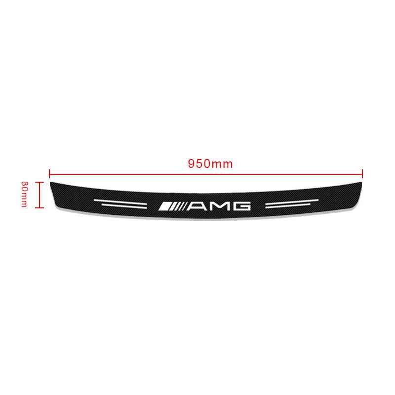 AABIE1 Carbon Fiber Auto Protective Rear Trunk Bumper Guard 3D Caps For Mercedes Benz C200 C230 C240 C250 C280 C300 C320 C350 C400 W168