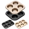 Muffin Pan Carbon Steel Cupcake Pan Nonstick Heavy Duty Easy To Clean 4/6 Cup Waffles Baking Mold for Parties