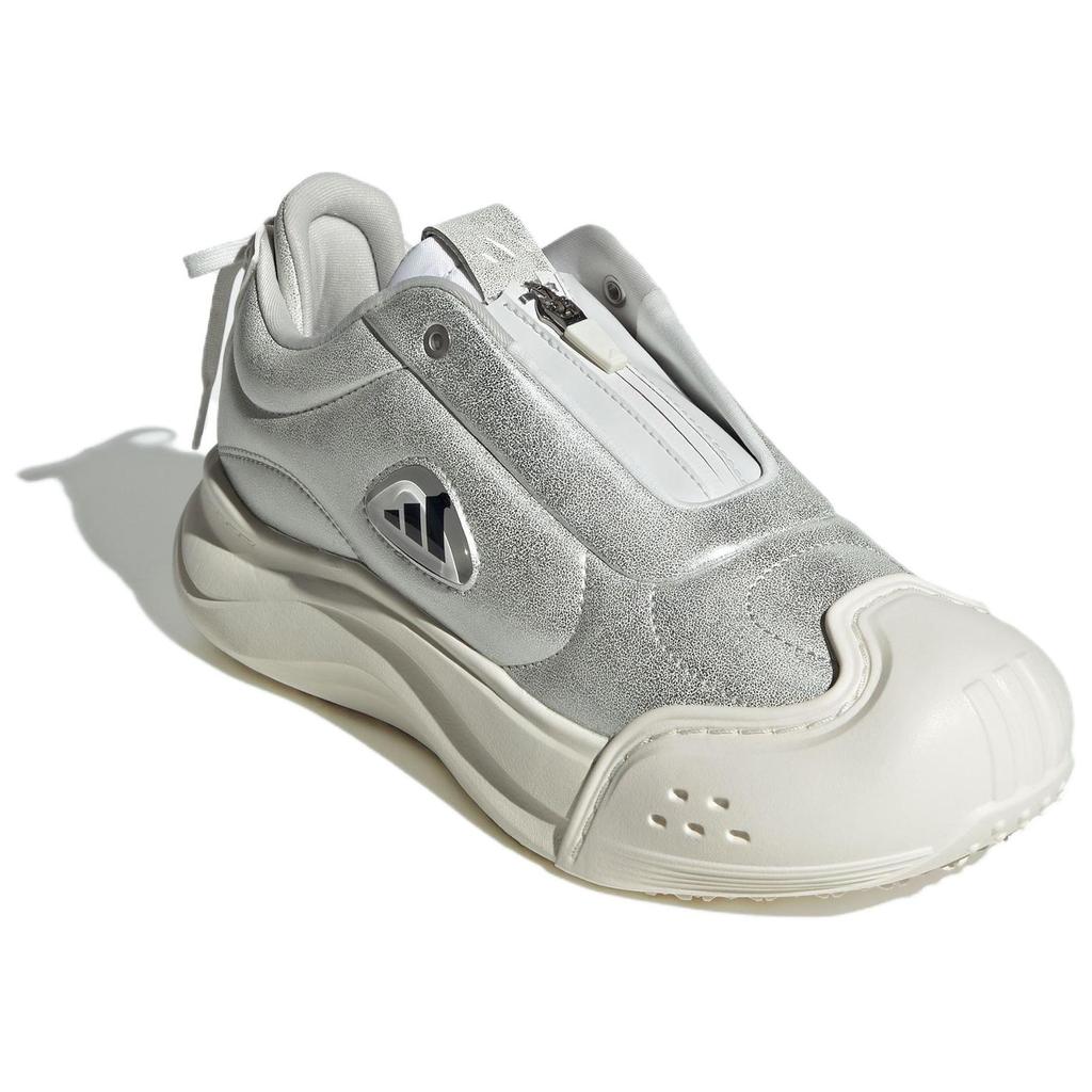 adidas Maxxcourt Fos Удобные Модные Универсальные Жидкое Серебро Нескользящие Износостойкие Низкие Повседневные Туфли Женские Повседневные Туфли Белые JQ8909