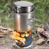 Портативная походная комбинированная дровяная печь и кастрюля для рыбалки и туризма