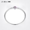 Unisex Genuine Silver Plating Round Clasp Bracelet Chain Wrist Fine Jewelry Diy Making Ornaments Fit Bead Charms