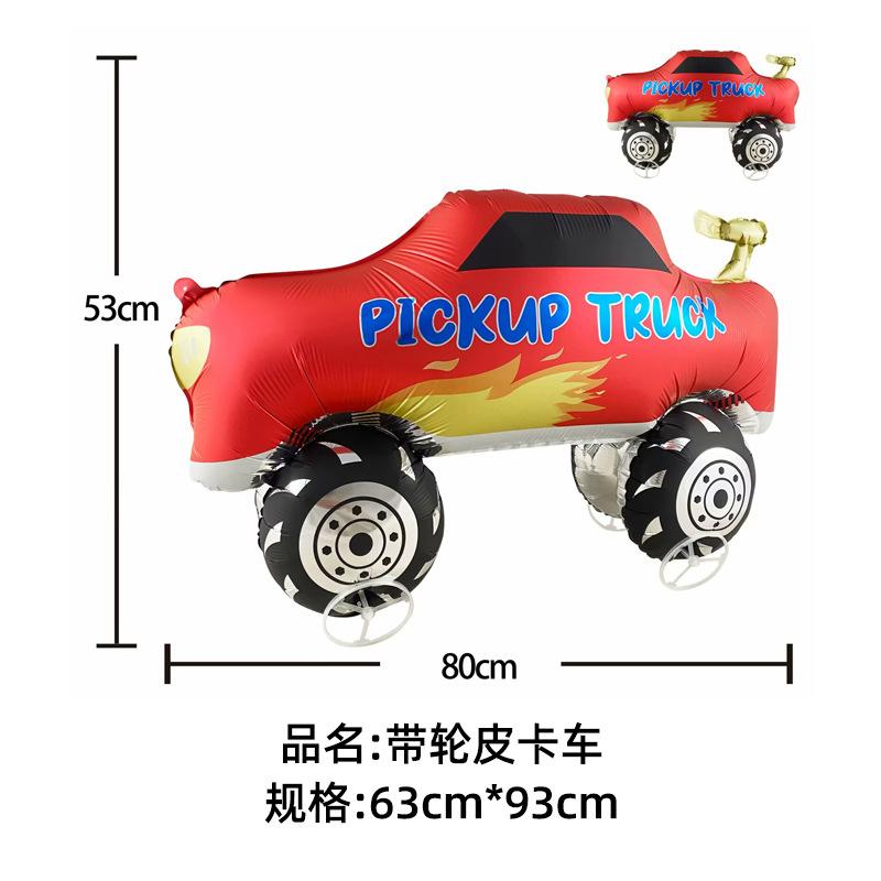 Monster Truck Party Decoration Disposable Tableware Plate Cup Napkins Truck Off road Vehicle Balloon Boy Birthday Party Supplies