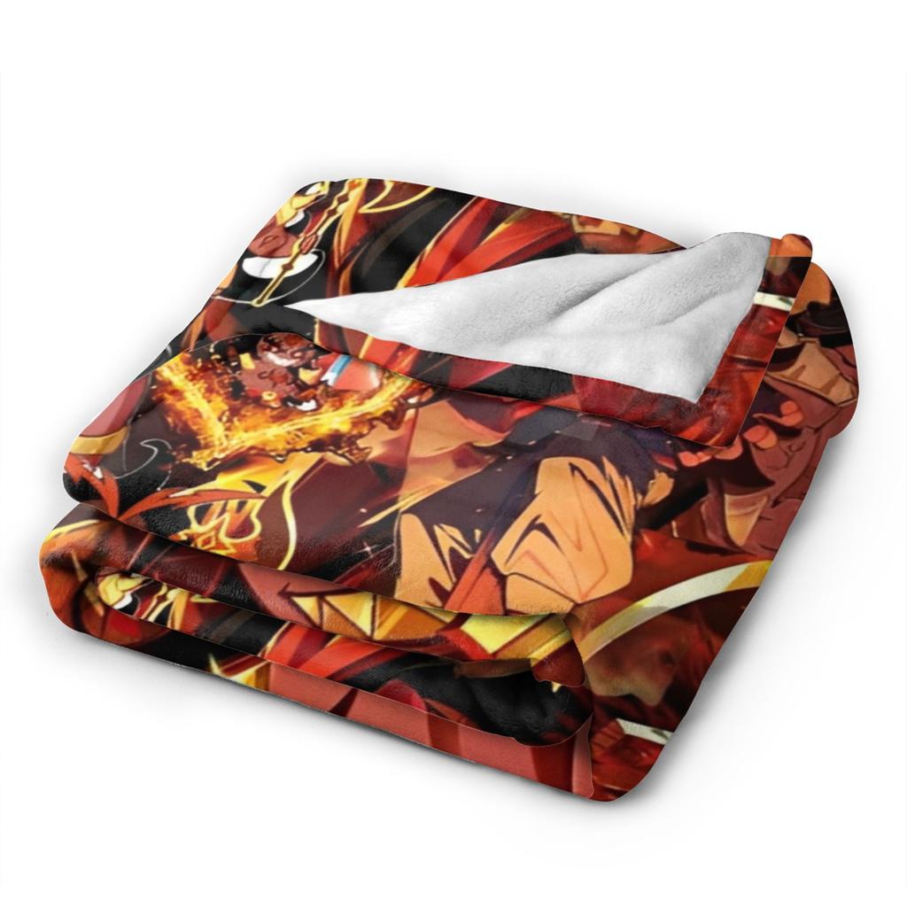Cookie Run Kingdom Burning Spice Cookie Fashion Blankets Fleece Lightweight Throw Fashion Blanket for Outdoor Travel Quilt Multi-function
