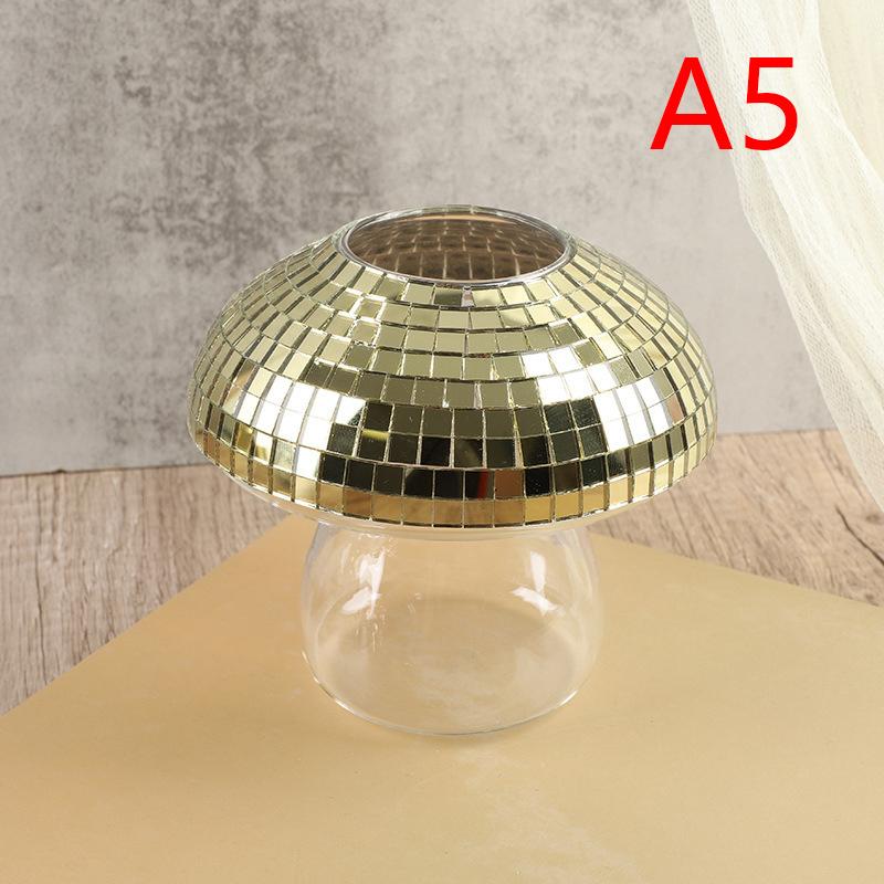 Disco Mushrooms Bedroom Decoration Mirror Vase Mushroom Modern Home Decor Party Decorations Retro Home Decor