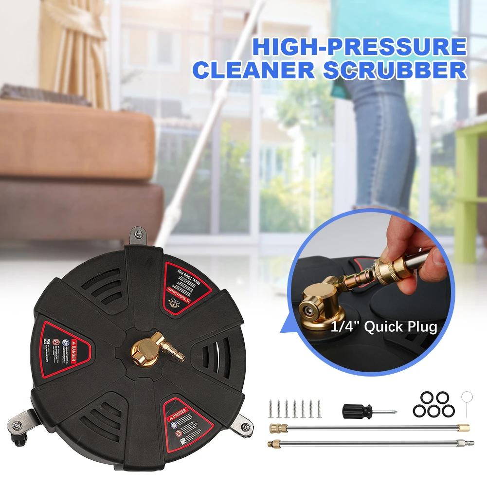 13'' Pressure Washer Surface Cleaner Flat Surface Cleaning Heavy Duty Floor Power Washer for Terraces Driveway Sidewalks Decks
