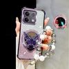 Mirror Shockproof Glitter Magnetic Case for Honor X7C X7B X7A X6C X6A X6B X8C X8B X8A X9C Butterfly Phone Holder Bracelet Cover
