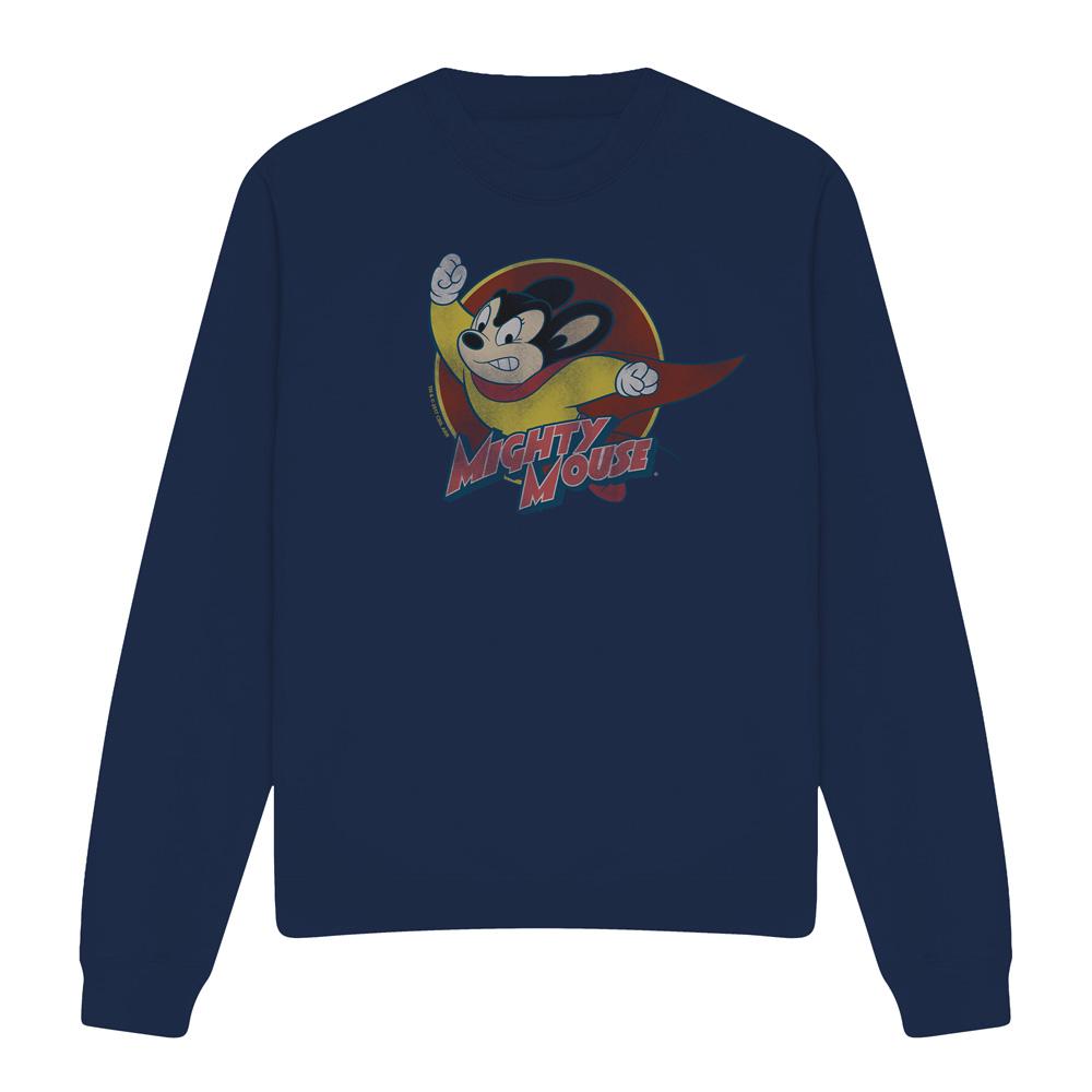 Mighty Mouse Unisex Adult Circle Sweatshirt