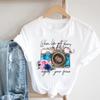 Tee Top Women Print Summer Fashion Tshirt Camera Vintage New 90s Flower Clothing Casual Short Sleeve Lady Female Graphic T-shirt