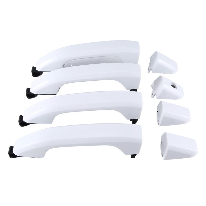 1 Set White Exterior Outside Door Handles 22923605 22929412 For Chevy Silverado GMC Sierra 2014-2018 22929464 22923599 Parts