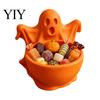 Autumn Party Table Centerpiece 3D Printed Ghost Candy Bowl for Halloween Decorations, Multi-functional Desktop Storage Unique Niche Home Furnishings