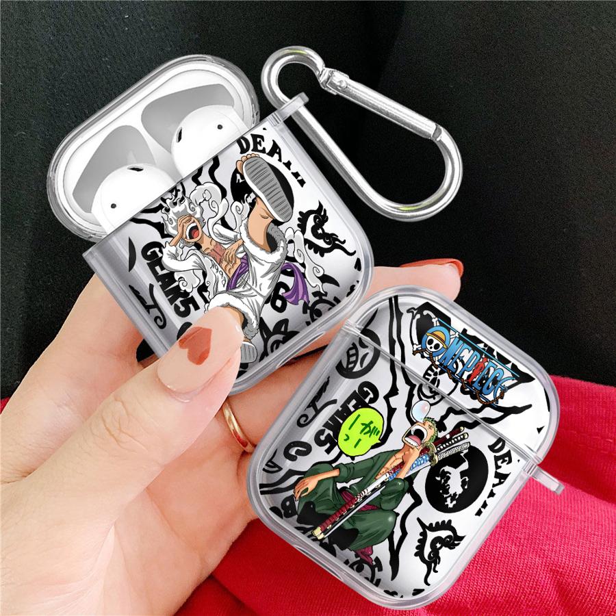 O-One P-Pieces Luffy Zoro Case For Airpods Pro2 3 Pro Pro3 1 4 2 Clear Earphone Cases Cover