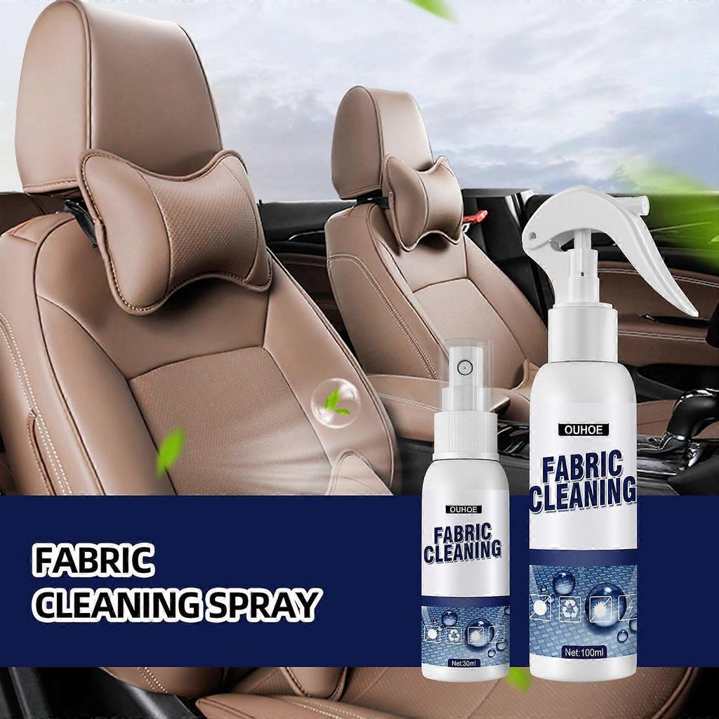 Ouhoe Fabric Cleaning Spray Car Cleaner Interior Roof Fabric Velvet Leather Seat Stain Remover