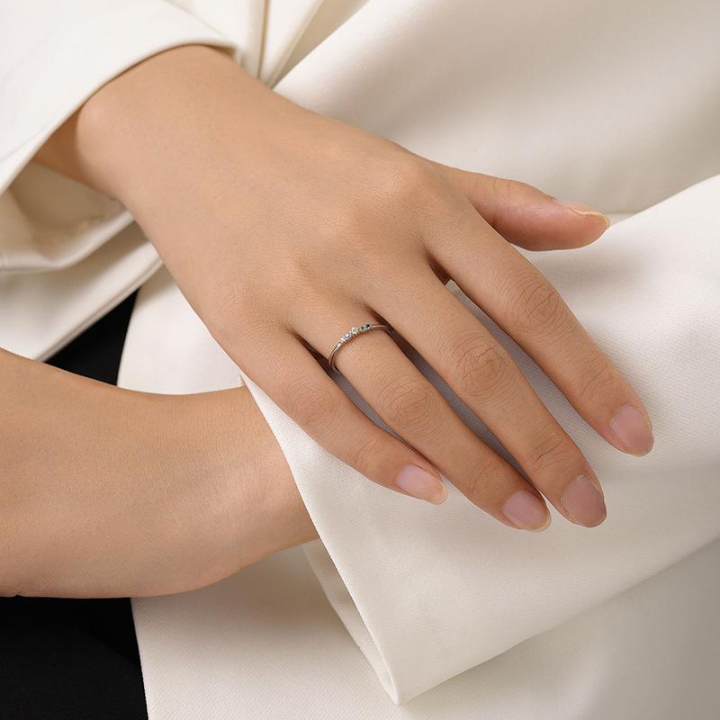 Tancise Classic 925 Sterling Silver Zircon Ring Ladies Jewelry Wedding Promise Party Gift