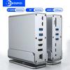 15-в-1 Док-станция-хаб Type-C 4K@60Hz HDMI DisplayPort USB A RJ45 SD TF Аудио 3.5мм Порт Адаптер для Macbook Pro Ноутбука ПК