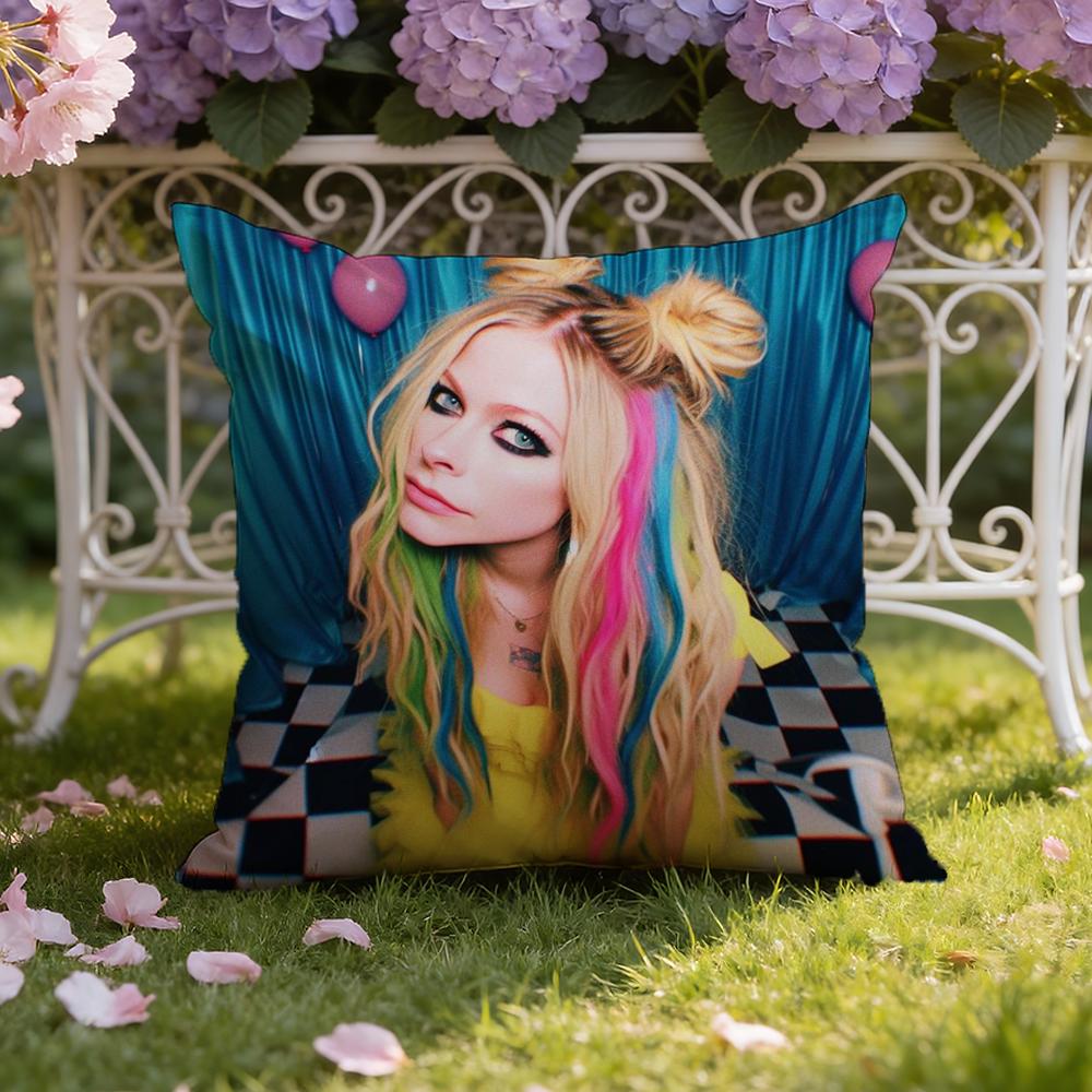 A-Avril R-Ramona Lavigne Наволочка-подушка для дома и автомобиля, двойного назначения: Двусторонняя конструкция для максимального комфорта