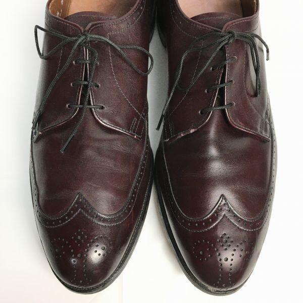 Allen Edmonds Tom, Dick & Harry Обувь броги для бизнеса Бордовый размер 10.5B 27.0-28.0 Винтаж Мужская(ИСПОЛЬЗОВАЛ)