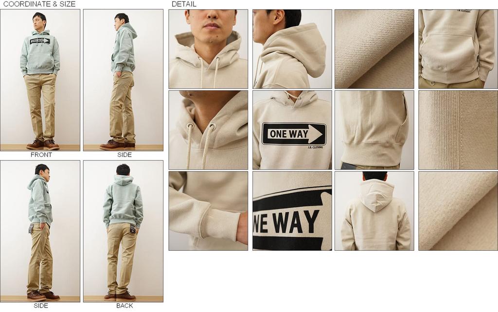 12 унций Пуловер Парка ONE WAY Оригинальный Американский Повседневный Принт Толстовка Худи Тяжелый Вес M Черный [Jeans Bug] 12PP-ONEWA (2)