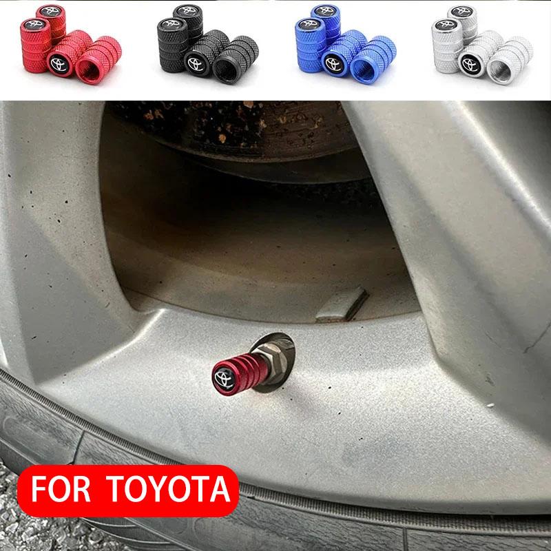 LJVZ5 Car Valve Cap Decorative Dustproof Tire Valve Stem Caps For Toyota RAV4 Corolla Camry Frontier Supra C-HR Hilux Tacoma Prado