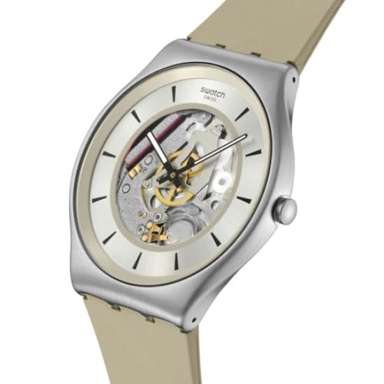 Часы Swatch Quartzile, Бежевые, SS07S145