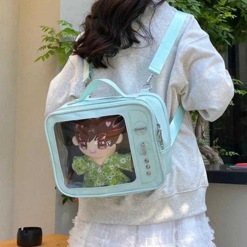 Ita Bag Cute Girl Shoulder Bag Transparent Pocket Television Design Backpack Trend Crossbody Bag Popular TV Design Ulzzang