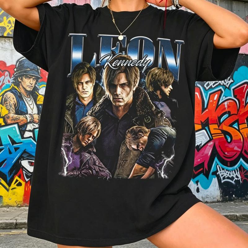 Unisex Unisex Resident Evil Game Oversized Short Sleeve Retro Gaming Hip Hop Streetwear Unisex Casual Tee Top Y2k