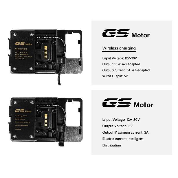 For BMW GS 1200 1250 R1250GS LC Adventure R1200GS F850GS F900XR Wireless Charger USB Navigation Bracket Mobile Phone Holder 12MM