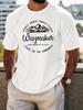 Unisex Tee Waymaker Mountain Religious Faith Text Graphic Print Crew Neck Short Sleeve Summer Casual Male Cotton Street Top