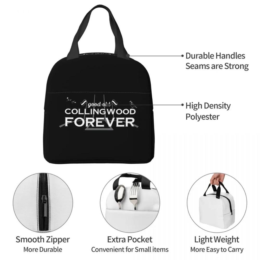 Collingwood Theme Song Insulated Lunch Bag for Kids School Cooler Thermal Food Box Tote Leakproof Lunch Boxes Container