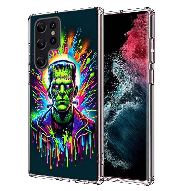 Horror F-Frankenstein Capa Phone Case For Samsung S26 Ultra S25 Edge Galaxy S23 S21 S20 S24 FE S22 S10 Plus Cover Clear TPU Shel