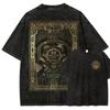 Hot BioShock Game Short-sleeved Washed-out Distressed Pure Cotton Loose Men's and Women's Shirt Large Size