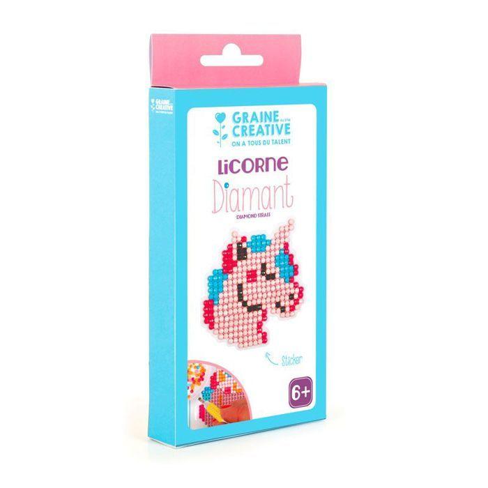 Kit Diamant mosaique Licorne - Graine Creative - Pour Enfant à partir de 5 ans - Orange et Rose