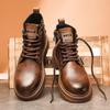 Осенние мужские британские ботинки Мартин - Универсальные, Нескользящие, Водонепроницаемые, Износостойкие Рабочая и Повседневная Спортивная Обувь