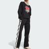 Adidas Originals Ss25 Brand Logo Fashionable Versatile Striped Knitted Sports Pants Women Pants Black JZ6778
