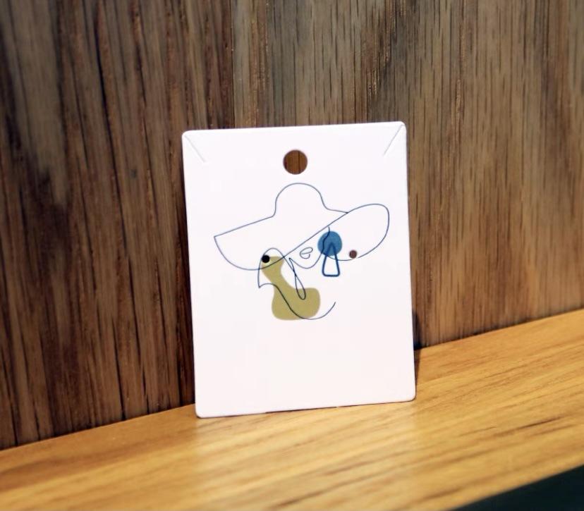 100 шт., линейный узор для сережек, картонная упаковка для ювелирных изделий