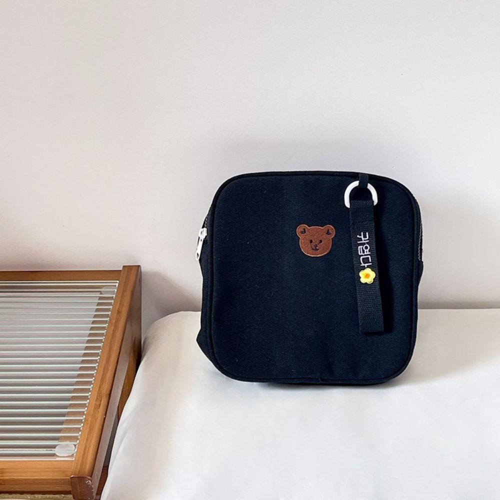 Bear Children School Bag Square Cute Shoulder Bag Personality Cartoon Backpack  Gift